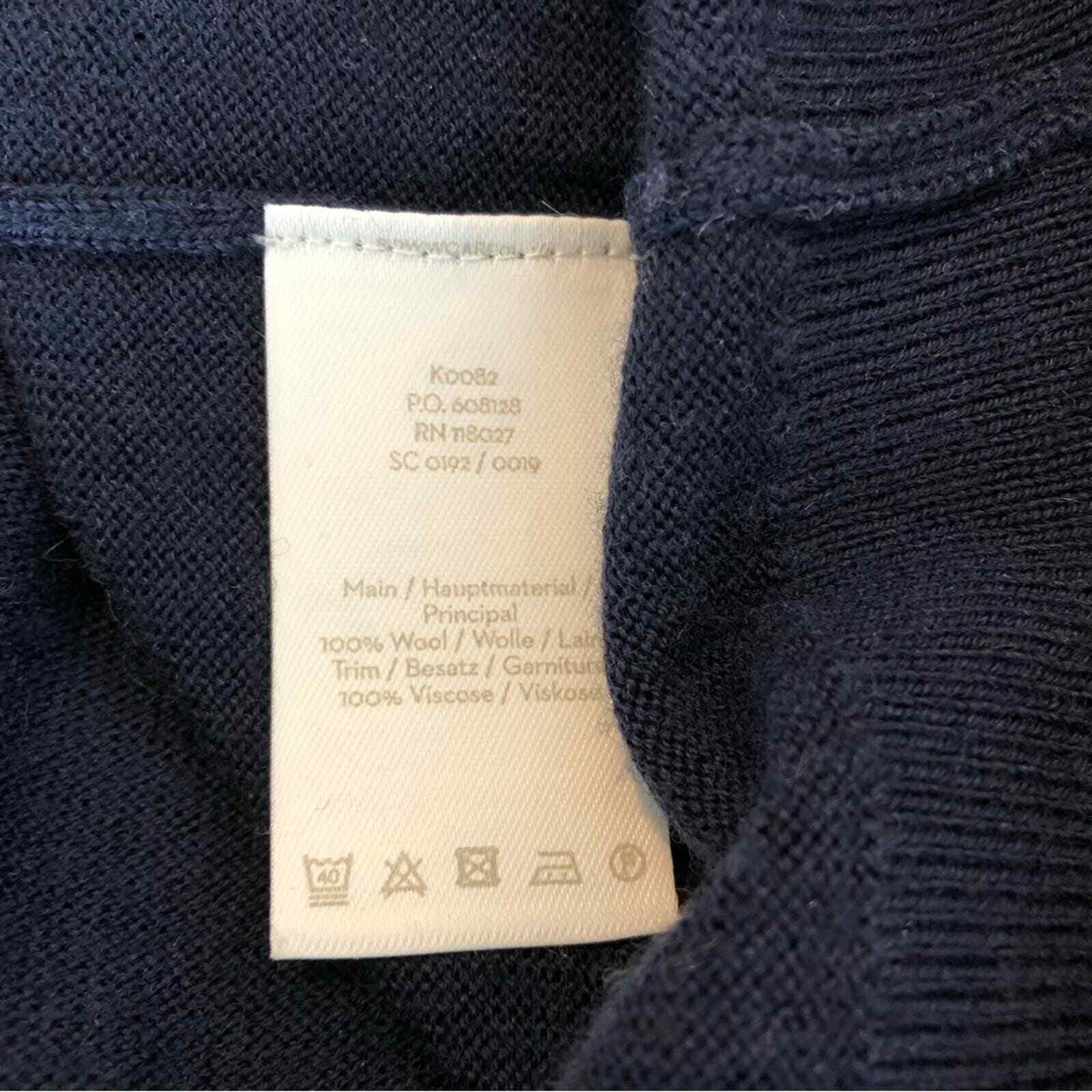 Boden navy blue rainbow stripe wool sweater size … - image 7
