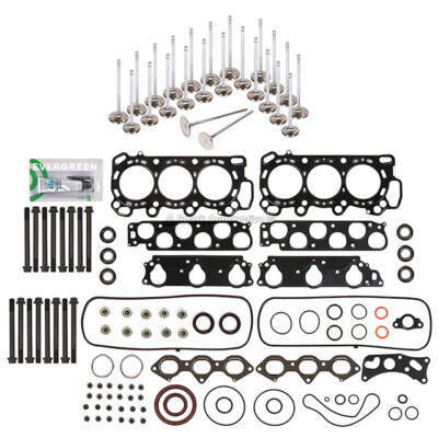 Head Gasket Set Intake Exhaust Valves Fit 95-00 Plymouth Dodge Chrysler