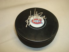 Sven Andrighetto Signed Montreal Canadiens Hockey Puck Autographed 1A