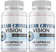 2 - Clear Crystal Vision Supplement Pills - Support Healthy Vision & Eye Sight