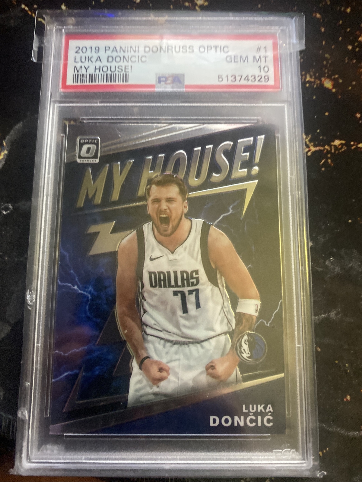 Luka Doncic 2019-20 Donruss Optic My House! Holo #1 PSA 10 Gem Mint