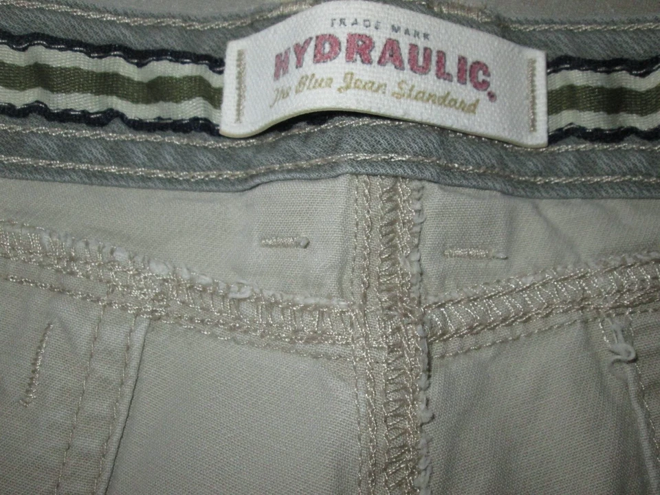 Pantalones capri chinos hidráulicos para mujer talla 12? Bolsillos 32x19 73-31212 Foto 3 de 4