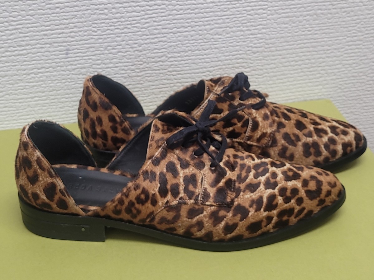 FRĒDA SALVADOR WIT D'ORSAY OXFORD IN CALF HAIR ANIMAL PRINT Sz 8.5 POC View 3