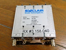 SINCLAIR VHF Pre-selector 1 MHz bandwidth w/BNC connectors 150-160 FP20401B-2-1