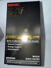 NEW GNC Mega Men Multivitamin 180 Caplets Free Shipping!! Long Exp