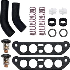 18-3673 Thermostat Kit with Hoses for V4 Crossflow 85-140 HP Outboard Engines