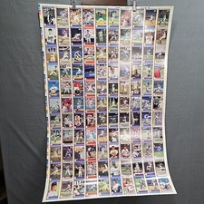 1992 Tom Seaver Pacific Baseball Card Uncut Sheet Complete Set Poster VTG