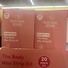 Natural Sense Sensitive Body Wax Strip 20 Pieces for All Skin 2 Packs