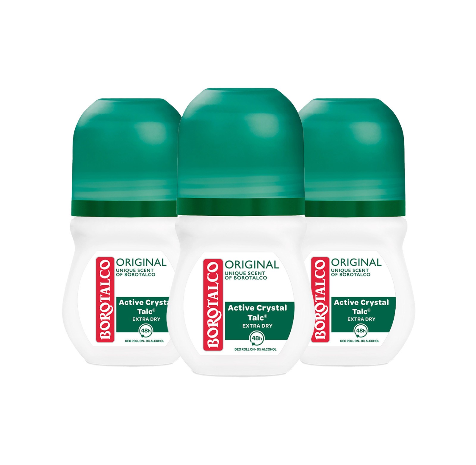 Borotalco Original Roll-On Deodorant Antiperspirant 48H Sweat Protection 3-Pack