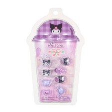 Sanrio Kuromi 3D Nail Parts Set – Character Nail Art Decorations with Adhesive S