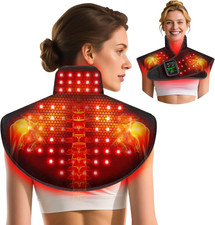 Red Light Therapy for Shoulders and Neck Massage with Heat, 5000 Mah Battery Cor