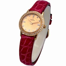 Omega De Ville Prestige 18K Gold Factory Diamonds Ladies Watch w/Box 3