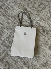 Apple Store Logo Paper Bag Shopping Gift Bag Tote 11" X 8" X 5" Genuine