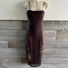 Windsor Chicly Femme Bodycon Abstract Mesh Midi Dress Size Small (S1)