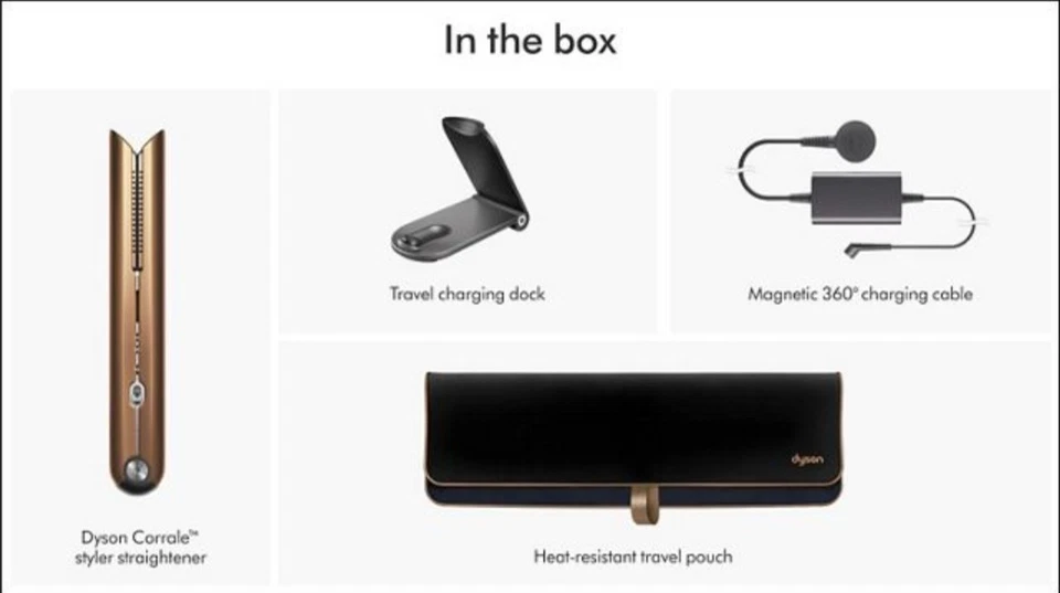 Dyson Corrale Hair Styler Straightener Cord Free Copper/Nickel Sealed - Image 3 of 4