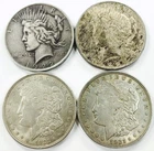 *MIXED DATE PEACE AND MORGAN DOLLAR LOT* *4 COINS* NR #P2780