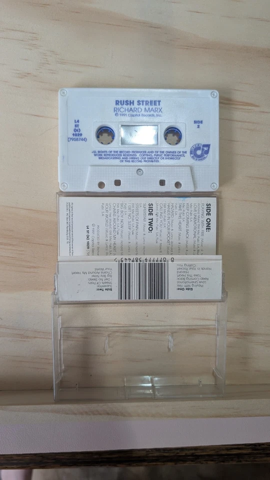 Richard Marx - Rush Street Album Cassette Tape - Capitol Records 1991 - Image 3 of 4