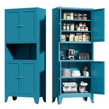 Elegant 69" Tall Modern Pantry Storage Cabinet,Metal Storage Cabinet for kitchen