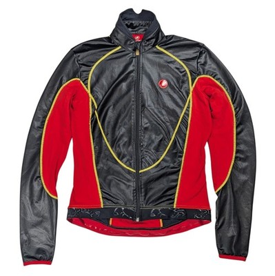 Castelli Rosso Corsa Thermal Fleece Cycling Jacket Size Large Full Zip Racing