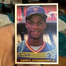 1984 Donruss #68 Darryl Strawberry New York Mets Rookie Card RC Stunner Razor Sh