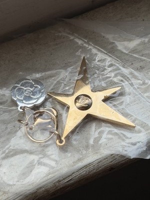 CHANEL Holiday 2025 Camellia Star Comet Charm Keychain Novelty Gold