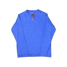 Holderness Bourne Heathered Marlin Blue The Laidlay Pullover NWT L Golf Shirt
