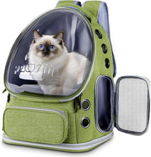 Cat Backpack Carrier with Large Space Bubble Window, Airline Approved Breathable