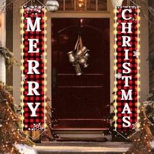 Christmas Decorations Outdoor Yard, outside Front Porch Sign Set with Lights