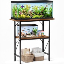 MZNZ 20-29-30 Gallon Fish Tank Stand with 20-29-30Gallon, Rustic Brown