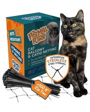 Steel Reinforced Cat Netting for Balcony - 10ft x 20ft - Cat Net for Catio 821