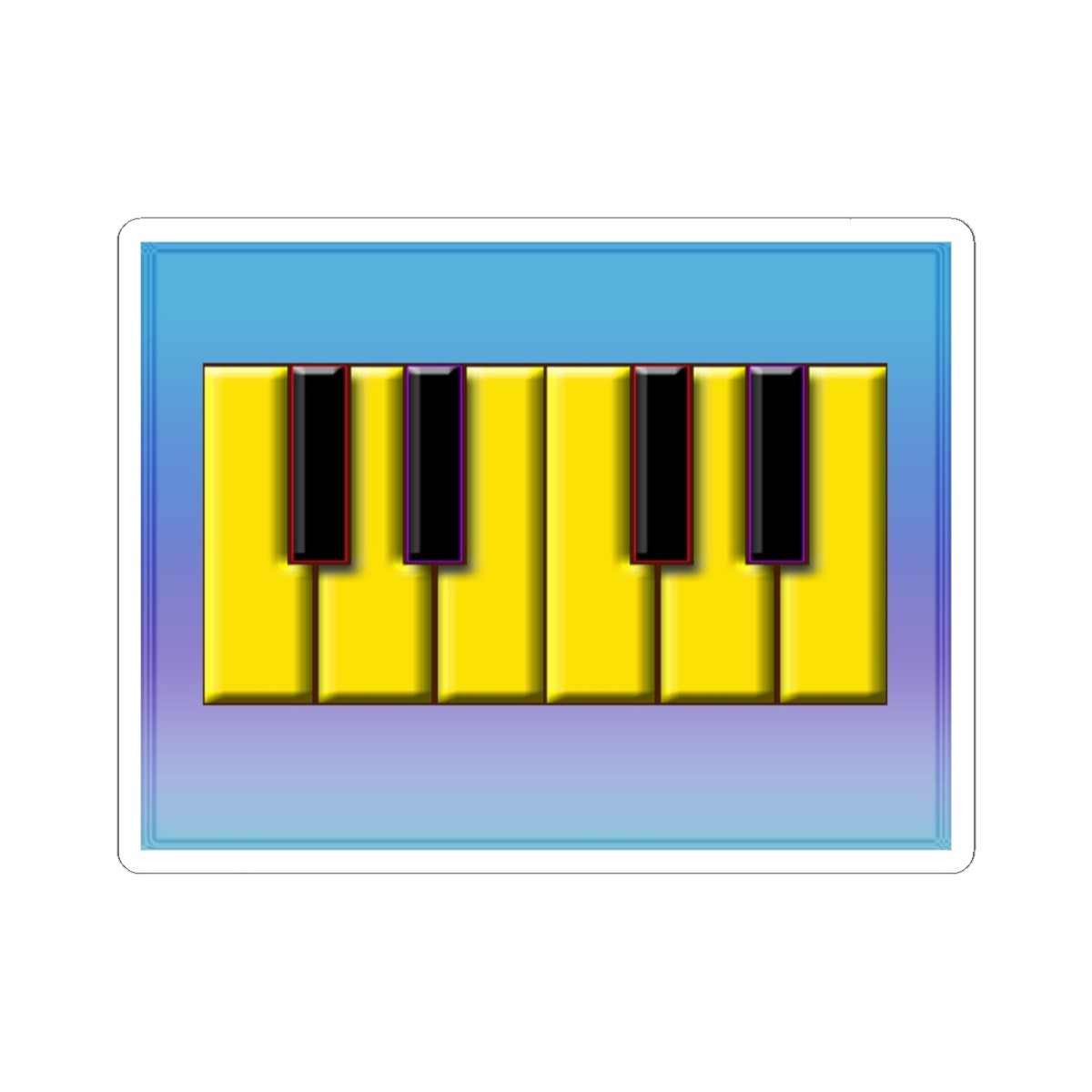 Piano Keys Kiss-Cut Stickers | Vinyl Glossy Decorative Decals