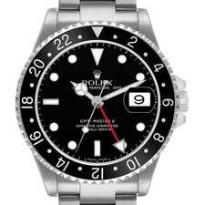 Rolex GMT Master II Steel Black Bezel Mens Watch 16710