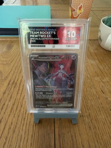 Pokemon Mewtwo EX Destined Rivals Team Rockets 231/182 Ace 10 Perfect Subgrades