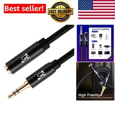 3FT 3.5mm Aux Extension Cable - High-Quality Audio with Durable Metal Connectors