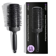 ERGO Ceramic Ionic Round Brush for Blow Out - Salon Quality Hair Brushes for Wom