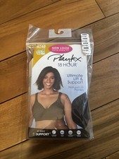 Playtex 18 Hour Bra Wirefree Ultimate Lift True 44DD Support Womens 4745 Black
