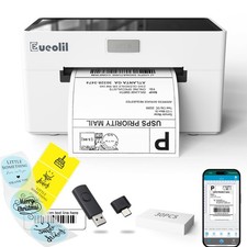 4x6 Thermal Label Printer, All-in-One Portable Bluetooth Shipping Label Print...