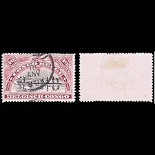 6462 Belgian Congo SG74 40C Carmine Brown 1915. Sc#51 Mi29 Used. C£5