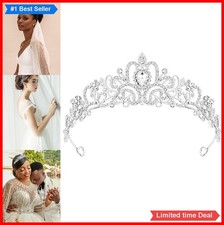 Tiara Crown for Women Rhinestone Crystal Silver Alloy Wedding Bridal Prom