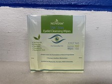 NOVEHA Tea Tree Eyelid Cleansing Wipes 60 Count 10/2027 New