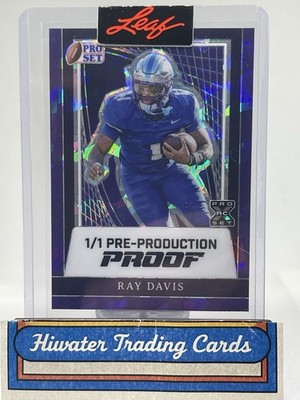 2024 LEAF Pro Set Metal Ray Davis Purple Cracked Ice Pre-Production Proof 1/1
