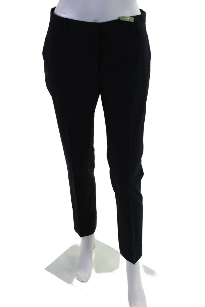 FILA Pantaloni eleganti The Row donna lana neri pieghettati gamba skinny taglia S