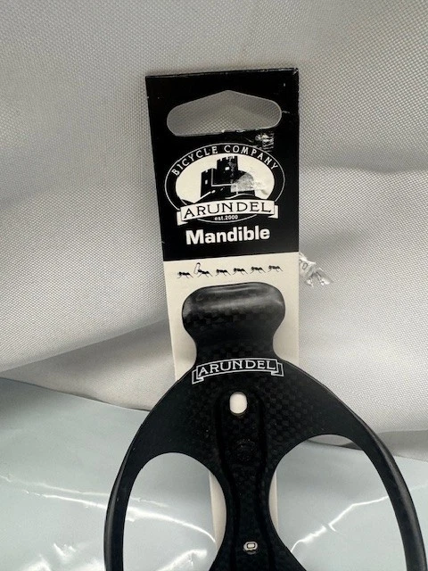 Jaula botella agua fibra carbono mandíbula Arundel negra bicicleta de carretera UD mate*Nueva Foto 3 de 4