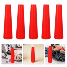 10pcs Plastic Yarn Winders Red Conical Thread Bobbins For Knitting Embroidery