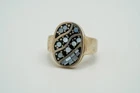 Vintage Sterling Silver Mother of Pearl Inlay Ring Size 6 JB45