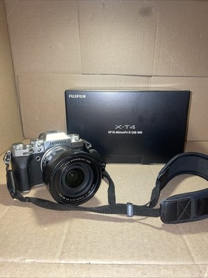 Fujifilm X-T4 Camera Silver Body With Lens, Low Shutter Count mint condition