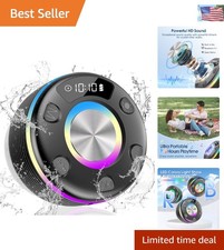 Bluetooth Shower Speaker: 360  HD Sound  RGB Lights   Waterproof Safe