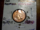 Red 1905 Brilliant Uncirculated 4 Diamonds Indian Head Penny D15