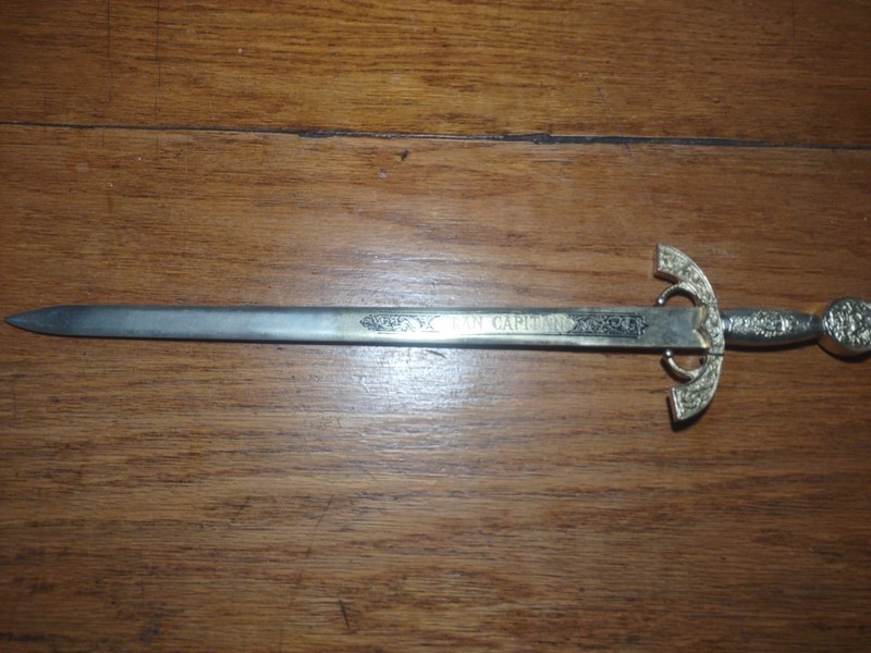  Replica 16 Inch Sword El Gran Capitan From Toledo Spain.