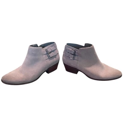 Sam Edelman Beige/Tostado Gamuza Pétalo Botines Hebilla Western, Talla 9 - Imagen 1 de 4
